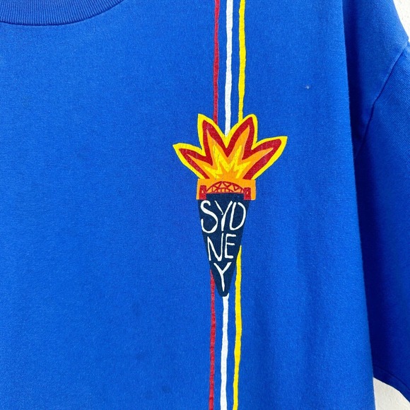 Vintage Down Under T-shirt Mens L Blue 100% Cotton Sydney‎ Graphic Tee - Picture 3 of 8